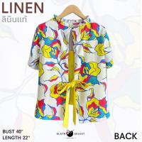 ราคา SLOTH SELECT เสื้อลินินแท้ ผูกโบว์หลัง งานอย่างดี (21435171703)