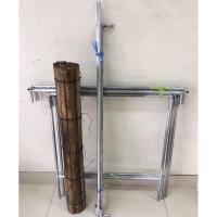 ราคา แผงตลาดนัด โต๊ะวางขายของ โต๊ะตลาดนัด ชุดขาโต๊ะ ไม้ไผ่ เสาป้าย ครบชุด ขนาดแผงเหล็ก กxยxส 100ซมxยาว200ซมxสูง80ซม ขนาดไม้ไ (16843920248)