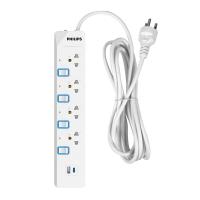 ราคา PHILIPS ปลั๊กไฟ 4ช่อง 4สวิสต์ 1USB A 1USB C 3M CHP4743WB 67 2Y AC7 000936 (21375644459)