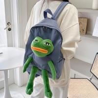 ราคา กระเป๋านักเรียนผ้าใบลายกบเศร้าน่าเกลียดสำหรับผู้หญิงกระเป๋าเป้สะพายหลังแฟชั่นสไตล์ญี่ปุ่นน่ารักสำหรับนักเรียนประถมป 3ถึงป 6แบบใหม่ปี2023 (21252245578)