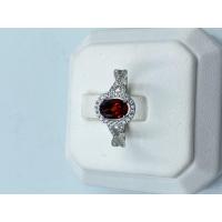 ราคา แหวนพลอยโกเมน เงินแท้ 925 เคลือบทองคำขาว (4746622212)