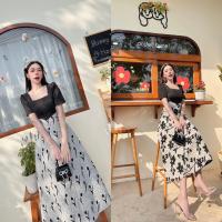 ราคา เดรสยาวผ้าทอลายดอก งานป้ายBRT N196 197 (21417904589)