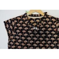 ราคา เสื้อผ้าฝ้ายอินเดีย คอจีบ แขนปีก ผ้าคอตตอนอินเดีย พิมพ์ลายด้วยบล็อกมือจากอินเดีย (21050073676)