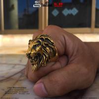 ราคา แหวนสิงโตทอง เนื้องานแท้ งานสแตนเลสแท้100 ใส่ได้ทั้งชายและผู้หญิง มีไซส์ พร้อมส่ง 316L ร้านallacc (2090834090)