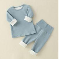 ราคา เซ็ต2ชิ้น ชุดลองจอนเด็ก fleece ผ้าฟลีซ บุขนด้านใน เสื้อกันหนาวเด็ก กางเกงกันหนาวเด็ก (16767795965)