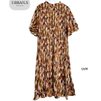 ราคา ชุดคลุมท้อง ชุดเดรสคลุมท้องแฟชั่น สาวอวบใส่ได้ ผ้าชีฟองอัดพลีท (20376755413)