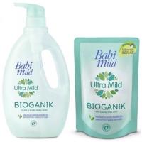 ราคา 1แถม1 Babi Mild ผลิตภัณฑ์สบู่เหลว เบบี้มายด์ อัลตร้ามายค์ เฮดแอนด์ บอดี้ ขนาด 850 มล ฟรีถุงเติม 380 มล 1ถุง ขวด ถุง (21358384603)