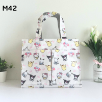 ราคา กระเป๋าผ้าเคลือบกันน้ำ ฐานกว้าง รุ่น M กระเป๋ากันน้ำ ใส่ของได้เยอะ (21403351727)