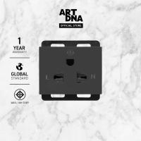 ราคา ART DNA SINGLE 3 PIN SOCKET รุ่น A Type ปลั๊กเดี่ยว 3 pin สีเทา สีขาว สีทอง (16178229678)