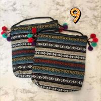 ราคา กระเป๋าสะพายยาว งานผ้านากา ผ้าพื้นเมือง แต่งพู่ มีซิป สายเชือกดำ สายแม้ว (15806538712)