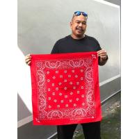 ราคา ผ้าโพกหัวฮิปฮอปผืนใหญ่ ผ้าเช็ดหน้าลายลูกน้ำ Bandana Gangster (18841886634)