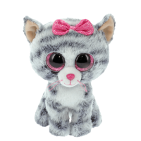 ราคา ตุ๊กตา TY Beanie Boos KIKI grey cat size medium (2143340421)