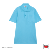 ราคา แตงโม SUIKA เสื้อแตงโมคอปก POLO ชาย หญิง 38 SKY BLUE (18222946285)