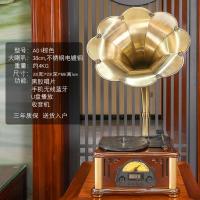 ราคา เครื่องเล่นแผ่นเสียงวินเทจหมึกจีนเครื่องเล่นแผ่นเสียงไวนิลขนาดเล็กมินิบลูทูธแบบเก่าแบบโบราณเครื่องเสียงไหลไม้แท้ S5 (16818064596)