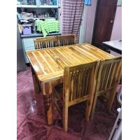ราคา ชุดโต๊ะอาหาร 4ที่นั่ง ไม้สักแท้100 ส่งฟรียกเว้นภาคใต้มีค่าจัด (19495264914)