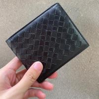 ราคา Woven Lambskin Short Wallet with coin slot กระเป๋า สตางค์หนังแกะ มีช่องใส่เหรียญ สานแท้ (9891621883)