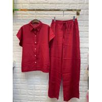 ราคา linen shirt set ชุดเซ็ตลินิน ชุดเซตลินินขายาว เสื้อลินิน กางเกงลินิผ้าลินิน สีหวานอย่างดี (12687506640)