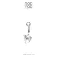 ราคา NooYoo จิวสะดือสำหรับผิวแพ้ง่าย Heart CZ 6mm ขาว ชมพู แดง (4101966299)