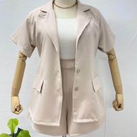 ราคา Plus size ชุดเซ็ท2ชิ้น เสื้อเบลเซอร์แขนสั้น กางเกงขาสั้นสาวอวบ เสื้อผ้าแฟชั่นผู้หญิงอ้วน รุ่น ซ CEO Y12 (21385290548)