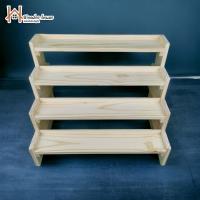 ราคา ชั้นไม้วางของ4ขั้นบันได แบบมีที่กั้นหลังและข้าง ทำจากไม้สนนอกเกรด A (21498604706)