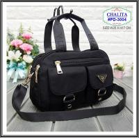 ราคา กระเป๋าถือแบบมีสายสะพายยาว แบรนด์ chalita pd3004 ขนาด 10นิ้ว ใส่กระเป๋าสตางค์ใบยาวได้ (9448474565)