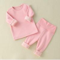 ราคา เซ็ต2ชิ้น ชุดลองจอนเด็ก fleece ผ้าฟลีซ บุขนด้านใน เสื้อกันหนาวเด็ก กางเกงกันหนาวเด็ก (16767795964)