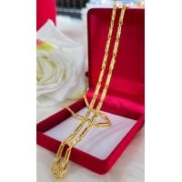 ราคา สร้อยคอทอง 24K ลายปล้องอ้อยตัดลาย น้ำหนัก 1 บาท ความยาว 24 นิ้ว (21397892793)