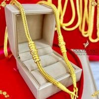 ราคา สร้อยคอ เศษทองคำแท้ ลายสี่เสาคั่นโอ่ง 1 บาท ยาว 20 นิ้ว 1 เส้น BJ51 สร้อยทอง ทองเหมือนแท้ สร้อยทอง1บาท ทองปลอมหมือนแท้ ทองปลอม ไม่ลอกไม่ดำ (18562126011)
