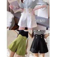 ราคา กางเกงเอวสูงหยักแต่งกระดุมทอง (16503988644)