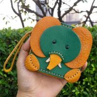 ราคา กระเป๋าสตางค์รูปช้างน่ารัก กระเป๋าตังค์หนังแท้ใบเล็กพกพาสะดวก สำหรับใส่เหรียญ แบงค์ บัตร ใช้ได้ทั้งผู้หญิง ผู้ชาย งานแฮนด์เมด (21152767129)