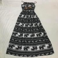 ราคา เดรสลายช้าง ชุดยาวลายช้าง maxidressลายช้าง เดรสสปัน ชุดเที่ยว (21508705357)
