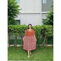 ราคา ชุดนอนกระโปรงผ้าบาติก ชุดผ้าสปันปั้มเทียน ชุดคุณแม่ คุณยาย (9894212749)