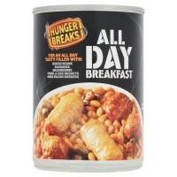 ราคา Baked beans with sausage 395g Hunger break (16416219346)
