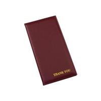 ราคา OST Synthetic Leather Bill book สมุดเดินบิล ปกหนังเทียม แฟ้มเช็คบิล แฟ้มเดินบิล พิมพ์ทอง คำว่า THANK YOU บริการพิมพ์โลโก้ (359253197)
