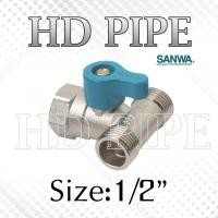 ราคา มินิบอลวาล์วทองเหลือง SANWA ขนาด 1 2 เกลียว3ทาง 2 แบบ (20774961529)