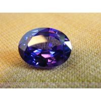 ราคา CZ AAA 34 กะรัต 1 เม็ด 15x20mm พลอยเพชรรัสเซีย สีม่วงน้ำเงิน เหลี่ยมชั้น รูปไข่ CUBIC ZIRCONIA ink blue violet 34 CARATS STEP CUTTING GEMSTONE STONE 1 PCS (10880666392)