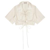 ราคา SLYQ MADE BOWTIQUE LINEN CROP TOP เสื้อครอปแขนสั้นผูกโบว์หน้าเอวรูดผ้าคอตตอนลินิน (21524280586)