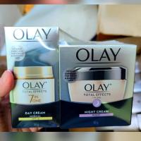 ราคา exp 2026 เเพคคู่ เดย์ ไนท์ครีม โอเลย์โททัลครีม Olay Total Effect Day cream 50g ฟรี Olay Total Effect Night cream 50g (21424071814)