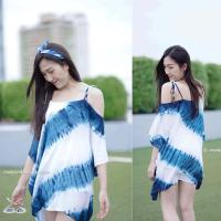 ราคา มินิเดรสมัดย้อม ปาดไหล่ (21522351101)