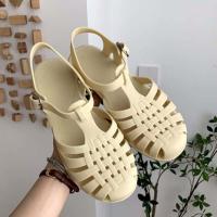 ราคา ꕥCatalog Shoesꕥ รองเท้าแตะยางนิ่ม รองเท้าแฟชั่นรัดข้อปรับระดับได้ สี พาสเทล 5 สี เบอร์ 36 40 78 (16108394429)