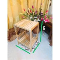 ราคา ชั้นวางไม้สักถอดประกอบเก็บได้ยาว30สูง50ซม (21288579830)