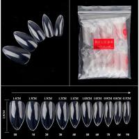 ราคา เล็บปลอม เล็บpvc ทรงอัลมอนด์ เนื้อพลาสติกอย่างดี (16866401279)