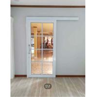 ราคา 70x200 ประตูบานเลื่อนซ้อนผนัง ตกแต่งลายลูกฟัก (21525216328)