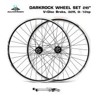 ราคา ชุดล้อจักรยานทัวร์ริ่ง 26 นิ้วดีๆ จากแบรนด์ DARKROCK V Disc Brake 32H 8 12sp คุณภาพคุ้มค่า ทนทานแน่นอน (18913596124)