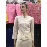 ราคา เสื้อไทยจิตรลดา สีครีม งาช้าง ผ้าไหมอิตาลีเกรดเอ Thaidress (20771752683)