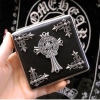 ราคา Chrome Hearts Retro Portable Mens Cigars Case Metal Cigars Holder Boyfriend Gift (20834323268)