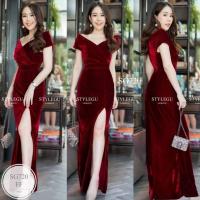 ราคา BN720 ราคา 349 บาท เดรสยาวออกงาน ชุดราตรี ชุดออกงาน งานผ้ากำมะหยี่ ยืดอย่างดี แต่งซิปซ่อนด้านหลัง งานมีฟองน้ำ อก 34 40 เอว 28 36 สะโพก 36 42 ยาว 57 สี แดง กรมท่า ชมพู ม่วง เขียว น้ำเงิน (21417617865)