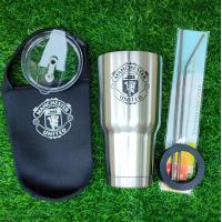 ราคา พร้อมส่ง ชุดสุดคุ้ม แก้วน้ำเก็บความเย็น ได้ครบชุด 5ชิ้นตามภาพ สแตนเลสเกรด304 ขนาด 30ออนซ์ ลายแมนยู (20994866717)