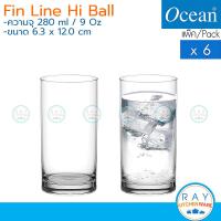 ราคา Ocean แก้วน้ำ 280 ml 6ใบ Fin Line Hi Ball B01210 โอเชียน แก้วน้ำร้านอาหาร แก้วเครื่องดื่ม แก้วน้ำอัดลม (21466865939)