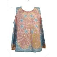 ราคา เสื้อมัดย้อมผู้หญิง เสื้อแขนกุด เฉดสีพาสเทล เสื้อฤดูร้อน อกเสื้อ 40นิ้ว เสื้อยาว 21นิ้ว เสื้อชายบาน ใส่สบาย (21491219131)
